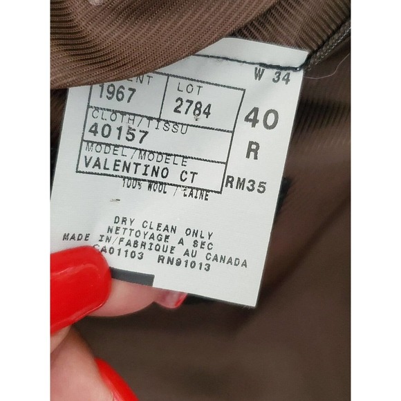 Jack Victor Men's Brown 100% Wool Single Breasted Two Buttons Fitted Blazer 40 R - Picture 9 of 11